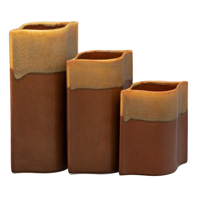 Studio Line Pillowcase Vase Trio by Karl & Ursula Scheid for Rosenthal, Germany, 1980s, Set of 3 For Sale