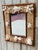 Wood Vintage Rattan and Shell Mirror For Sale - Image 7 of 9