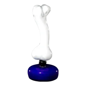 Late 20th Century Peter Shire X Vistosi Murano Postmodern Bone Sculpture With Cobalt Blue Base