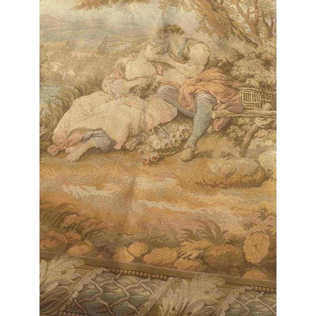 Mid-Century Aubusson French Jacquard Tapestry., 1970s For Sale - Image 10 of 18