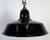 Industrial Black Enamel Factory Pendant Lamp, 1960s For Sale - Image 6 of 16