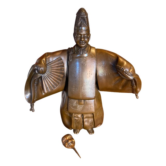 Japanese Meiji Bronze Noh Actor by Matsumori, 1860 For Sale
