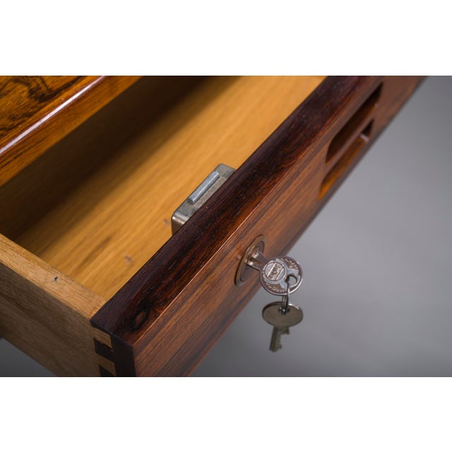 Brown Executive Desk by Nanna Ditzel for Søren Wiladsen, Denmark, 1960s For Sale - Image 8 of 18