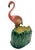 Mid-century pink and green ceramic flamingo tabletop Planter by Napco. The planter features a beautifully detailed pink...