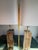 Vintage Heavy Pair of Fractal Resin Table Lamps - Gold Modernist Glam in Style of Romeo Rega - 20" Tall Rectangle Base For Sale - Image 13 of 18