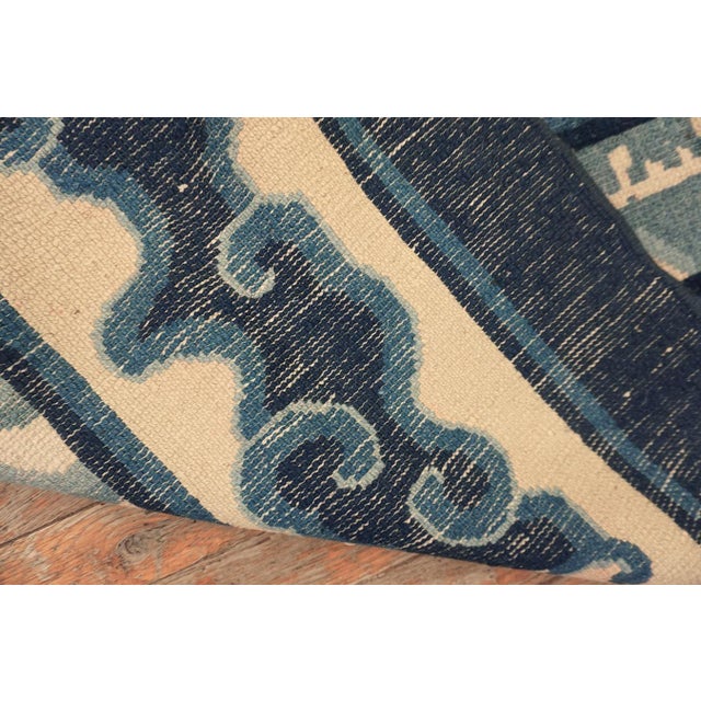 Beige 1890s Ivory Blue Open Antique Chinese Peking Dragon Carpet 10'2"x12'8" Wool Rug For Sale - Image 8 of 8