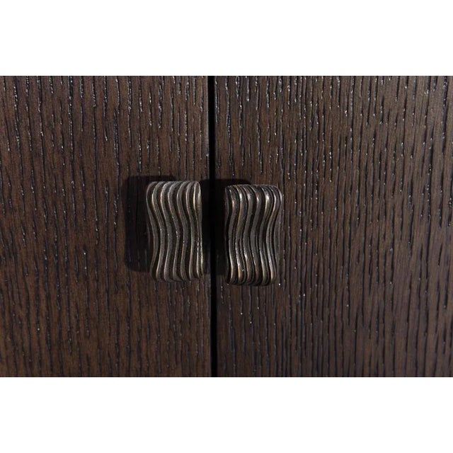 Sarreid Ltd. Sarreid Artisan Gray Textured Storage Cabinet For Sale - Image 4 of 6