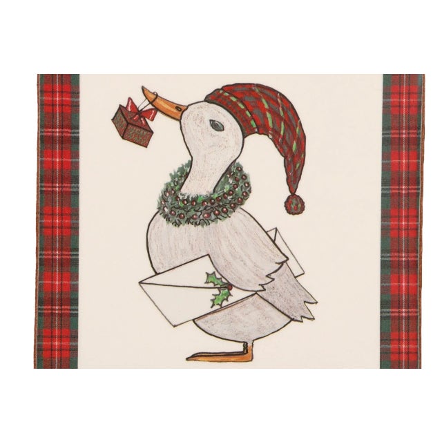 Victorian Pimpernel Christmas Coasters - Set of 6 For Sale - Image 3 of 11