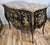 Vintage Louis XV Style Black Lacquered & Painted Marble Top Bronze Mounted Commode For Sale - Image 4 of 18