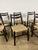 Set of 6 chairs with teak wood frames and carefully woven straw, Italian-made in the 1960s. The chairs have been carefully...