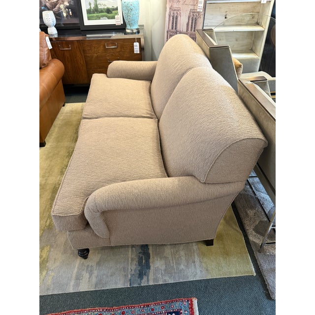 J. Fitzgerald English Traditional Rolled Arm Sofa on Casters For Sale - Image 10 of 12