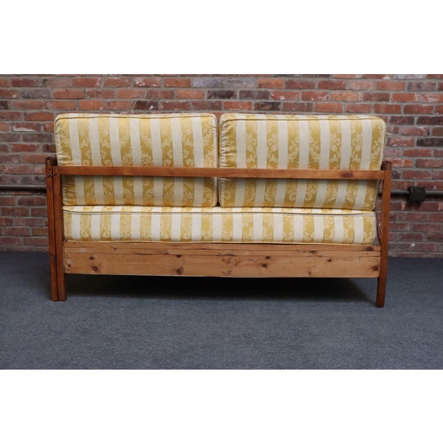Vintage Italian Modern Walnut Divan Sofa Bed Attributed to Paolo Buffa For Sale - Image 12 of 18