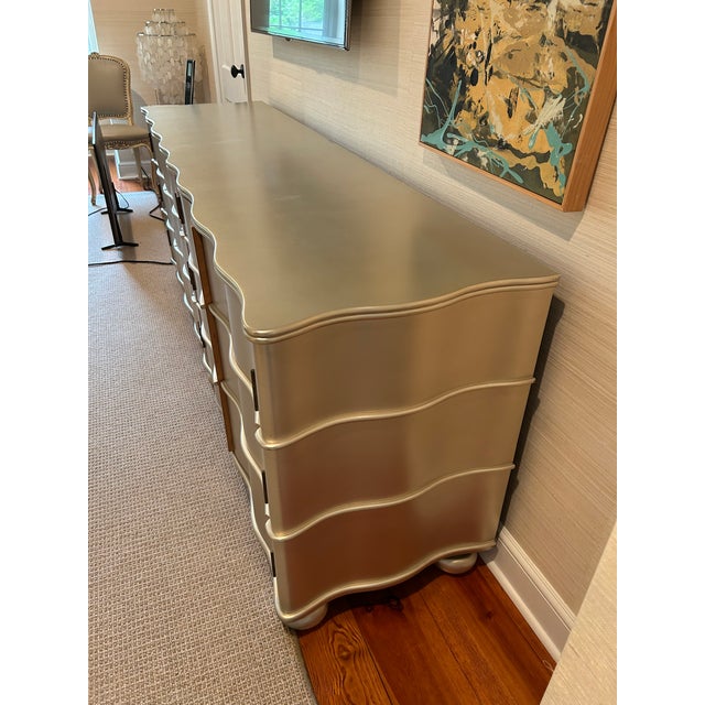 Julian Chichester Regency Silverleaf Long Wave Sideboard For Sale - Image 11 of 14