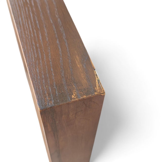Vintage Canadian Brutalist Walnut Wall Mirror by Tobago of Canada For Sale - Image 11 of 18