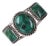 40's-50's Navajo stamped silver chrysocolla cuff bracelet For Sale
