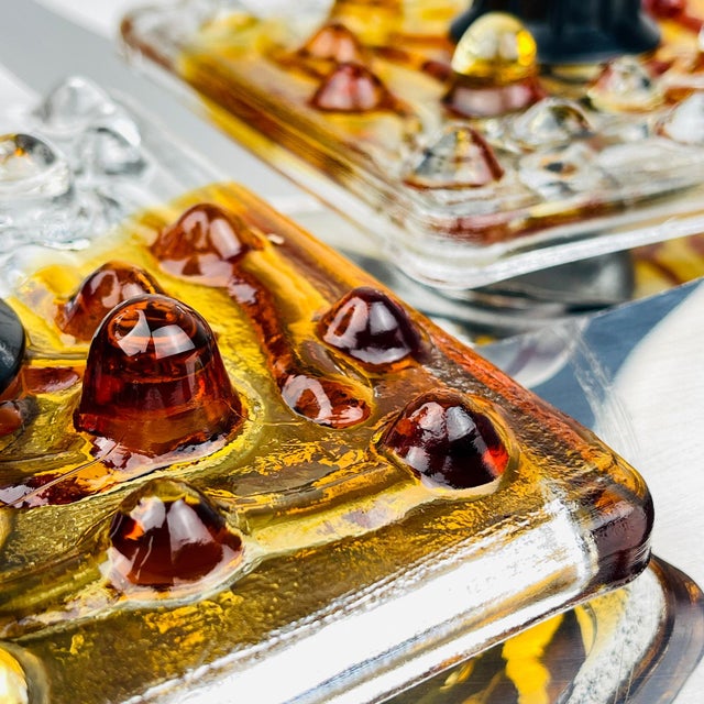 Orange Mid-Century Murano Wall Lamps from Mazzega, Italy 1970, Set of 2 For Sale - Image 8 of 15