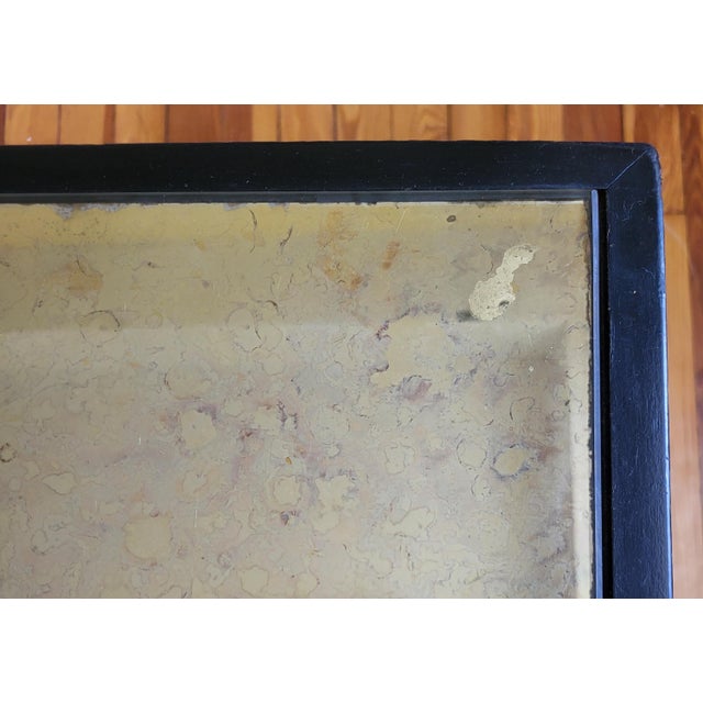1950s American of Martinsville Black Side Table With Mirrored Top For Sale - Image 11 of 12