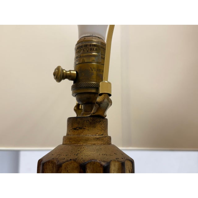 Wood Worlds Away Caprone Fluted Wood Floor Lamp For Sale - Image 7 of 12