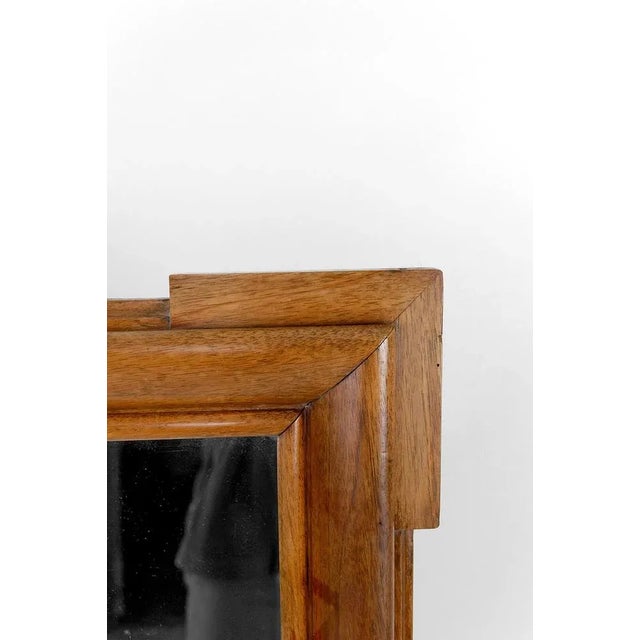 Napoleon III Walnut Mirror, 1870 For Sale - Image 4 of 8