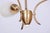 1950s Mid-Century Chandelier in Brass and Frosted Glass, Czech, 1950s For Sale - Image 5 of 12