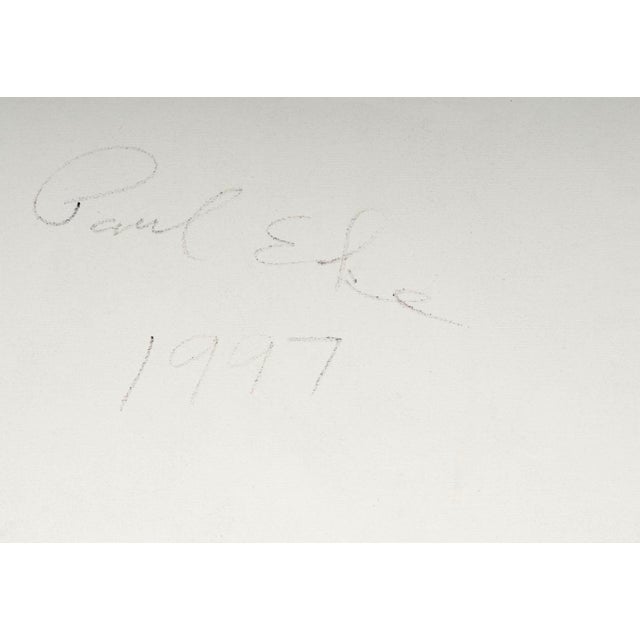 1990s Huge Expressionist Oil Painting by Paul Ecke - Contemplation For Sale - Image 5 of 5