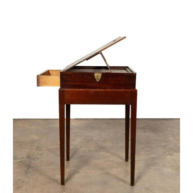English 18th Century George III Mahogany Architect's Desk on Stand For Sale - Image 3 of 8