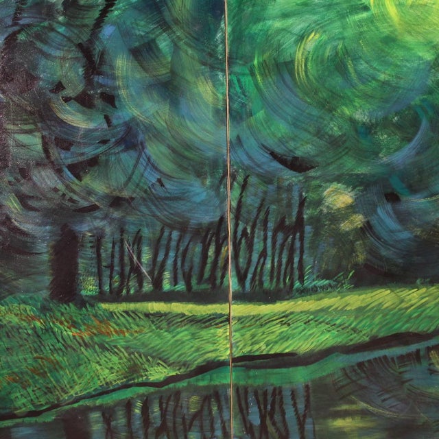 Italian Artist, Landscape, 1993, Oil on Canvas, Framed For Sale - Image 11 of 16