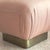 Blush-Upholstered Brass-Based Soufflé Ottoman Poufs by Marge Carson Circa 1986 - A Pair For Sale - Image 9 of 12