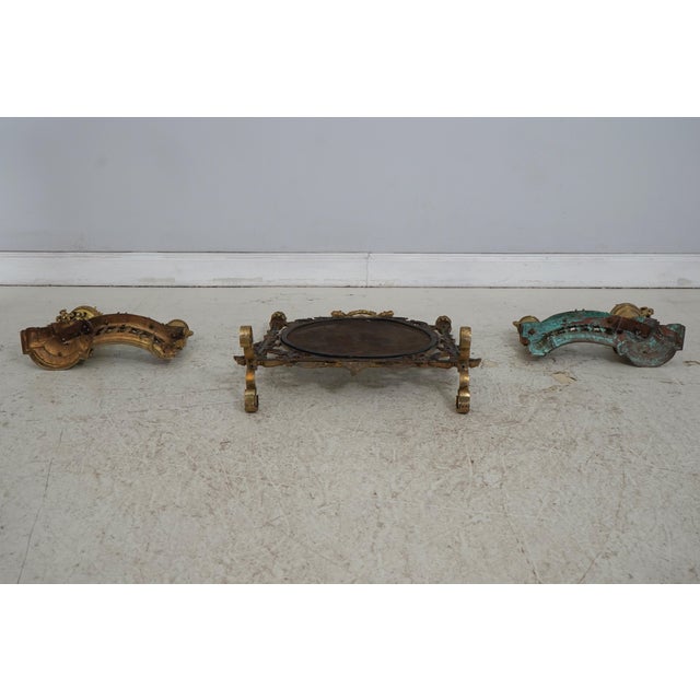 Vintage Louis XVI 19th Century Fire Screen Fireplace Andiron Set For Sale - Image 17 of 18