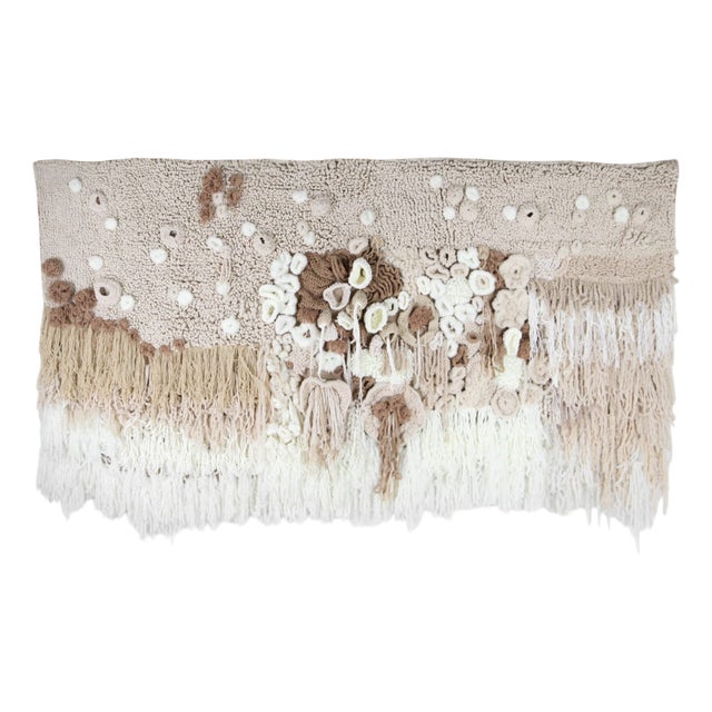 Large Horizontal Tapestry in Cotton and Wool For Sale