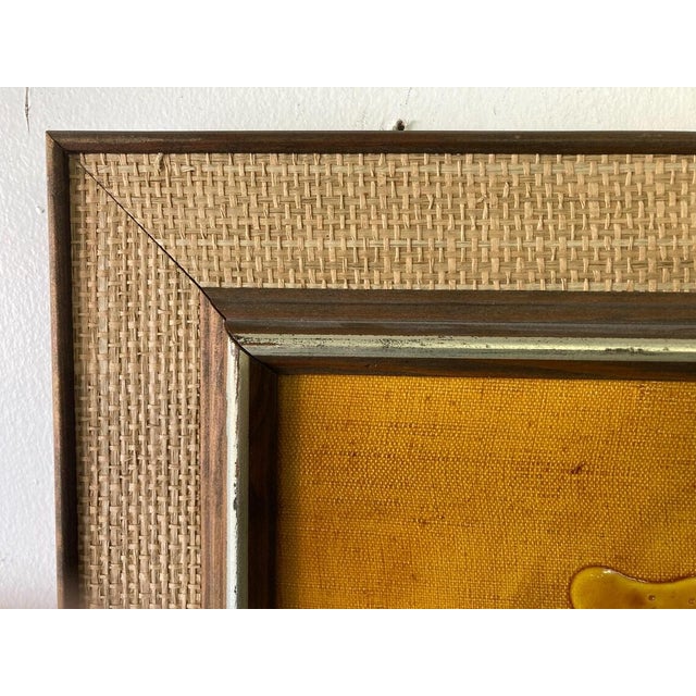 Mid-Century Modern Mid Century Vintage Signed Abstract Mixed Media Painting For Sale - Image 3 of 6