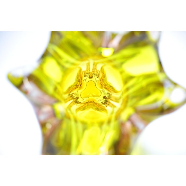 Glass Vase and Ashtray by Josef Hospodka for Sklarny Chribska, Czech, 1960s, Set of 2 For Sale - Image 6 of 17