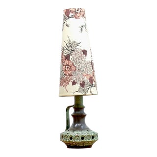 1960s Large Vintage West German Fat Lava Table Lamp For Sale