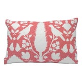 Shumacher Chenonceau Throw Pillow Cover in Coral For Sale