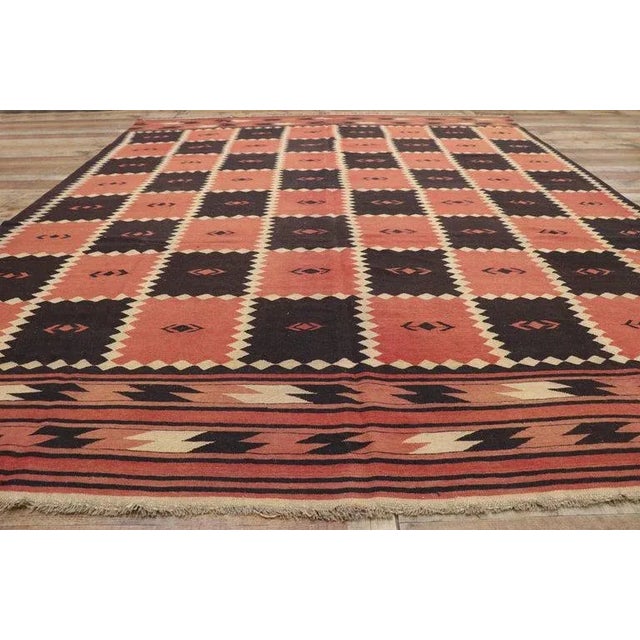 Textile Vintage Afghani Kilim Rug, 09'08 X 13'00 For Sale - Image 7 of 9