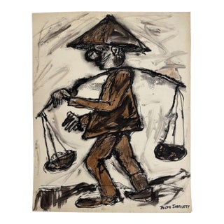 Mid 20th Century Rolph Scarlett (1889-1984) Figural Painting on Paper For Sale