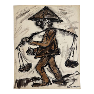 Mid 20th Century Rolph Scarlett (1889-1984) Figural Painting on Paper
