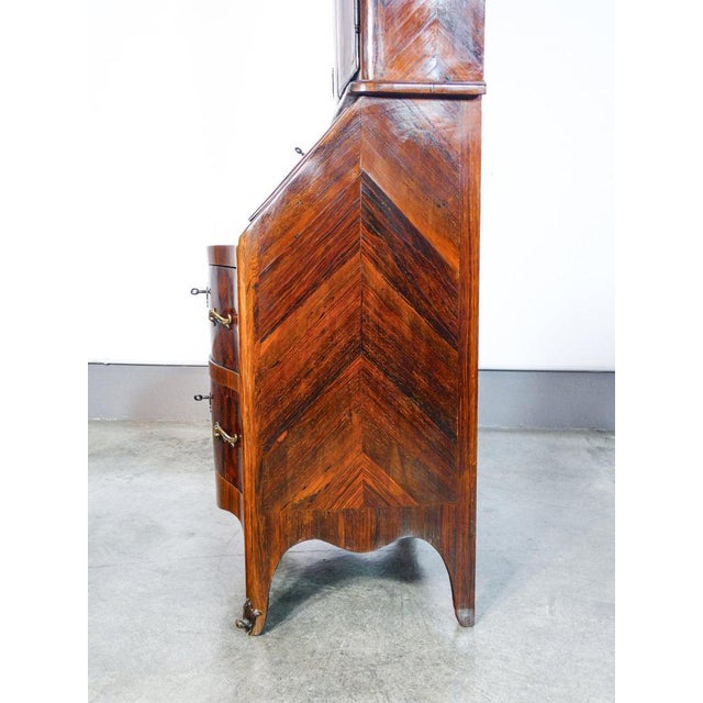 Louis XV Geometric Secretary Cabinet, 1700s For Sale - Image 12 of 14