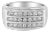 14K White Gold Men's Diamond Channel Set Band Ring (1 cttw, H-I Color, SI2-I1 Clarity) For Sale