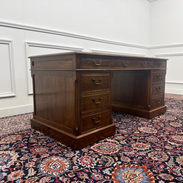 English Oak Desk from Eichholtz For Sale - Image 5 of 18