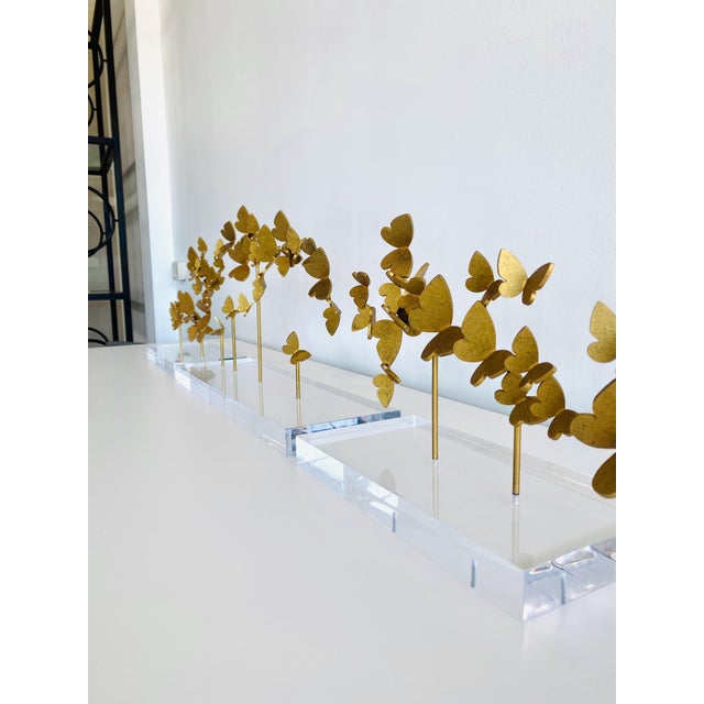 Contemporary Butterflies on Acrylic Tabletop Centerpiece Acrylic For Sale - Image 3 of 12
