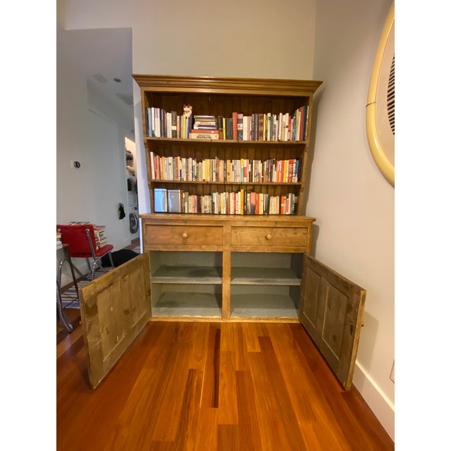 Farmhouse Antique English Pine Welsh Dresser Hutch, Late 19th Century For Sale - Image 3 of 9