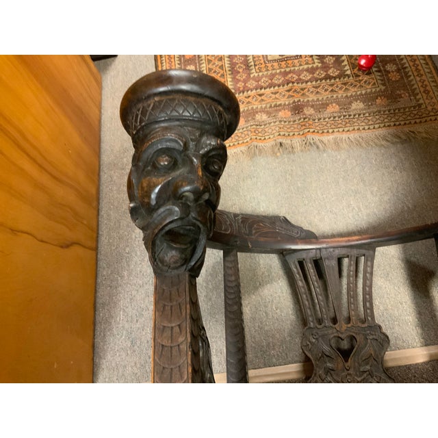Late 19th Century Carved Oak Corner Chair For Sale - Image 18 of 18