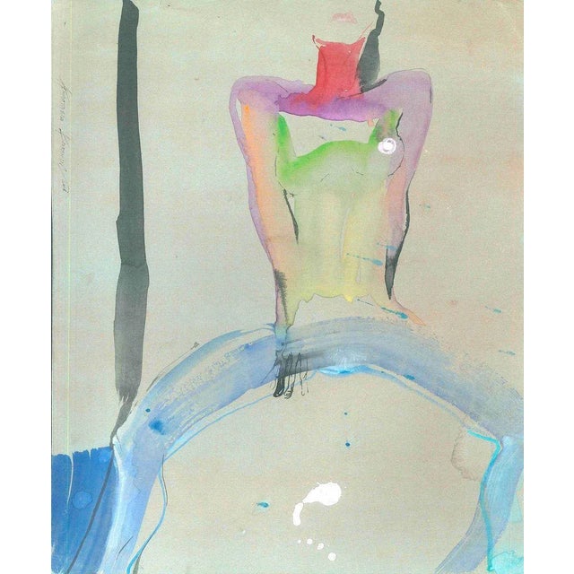 Splash is an amusing original watercolor on paper realized in 2016 by Anastasia Kurakina. Signed and dated in red China...