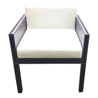 Vintage Stiched Alligator Armchair For Sale