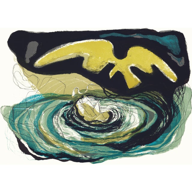 Original lithograph by Benton Spruance from the portfolio "Moby Dick - The Passion of Ahab" printed by The Meriden Gravure...