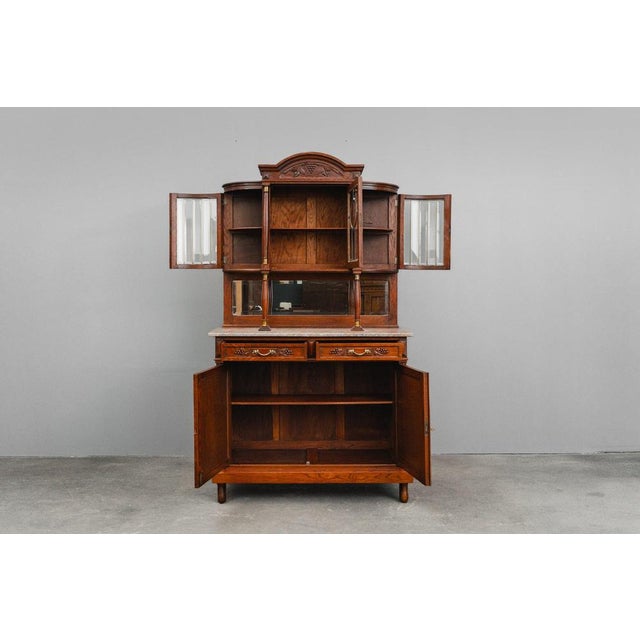 Antique Art Nouveau Sideboard in Oak, 1890s For Sale - Image 3 of 18