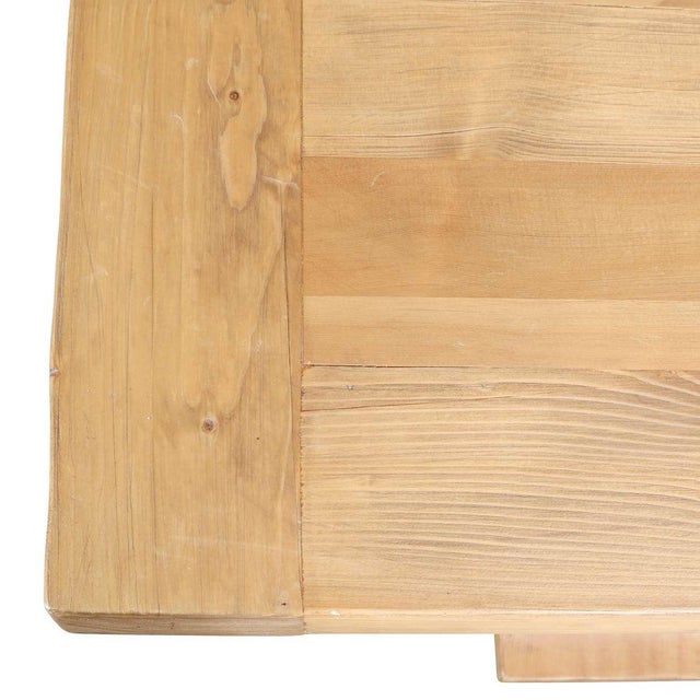 A Trestle Dining Table in Reclaimed Wood For Sale - Image 4 of 4
