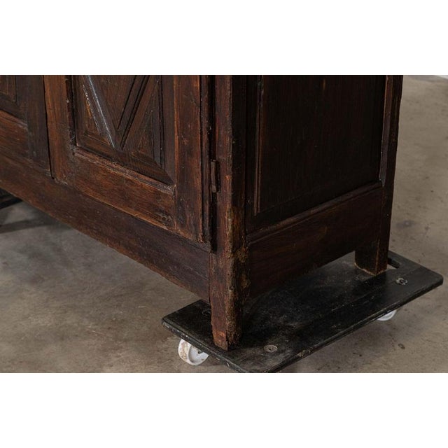 Antique French Provincial Ash Diamond Point Armoire, 1770 For Sale - Image 11 of 18