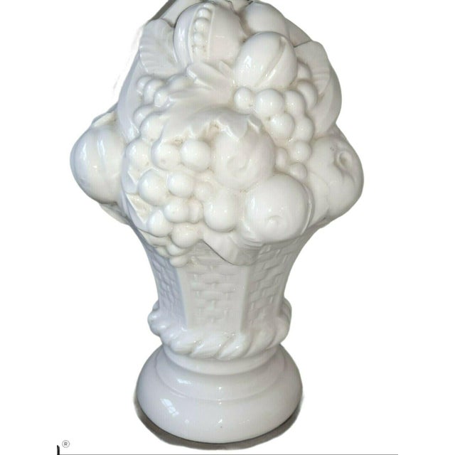 Mid-Century Modern Vintage 1960s Italian Ceramic Fruit Topiary Lamps - a Pair For Sale - Image 3 of 12